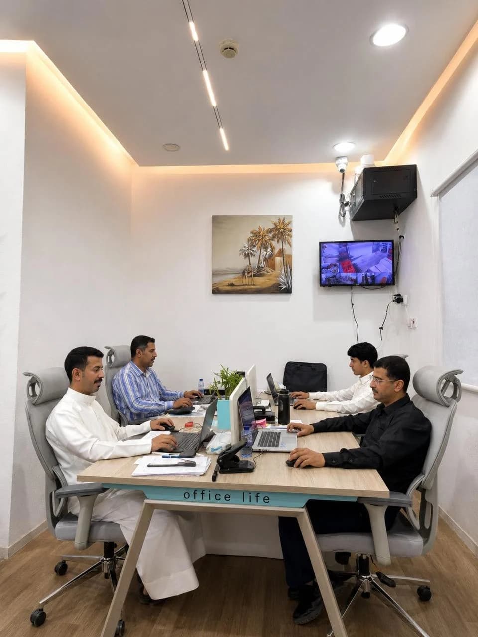 فريق خدمة العملاء أثناء متابعة طلبات التوصيل